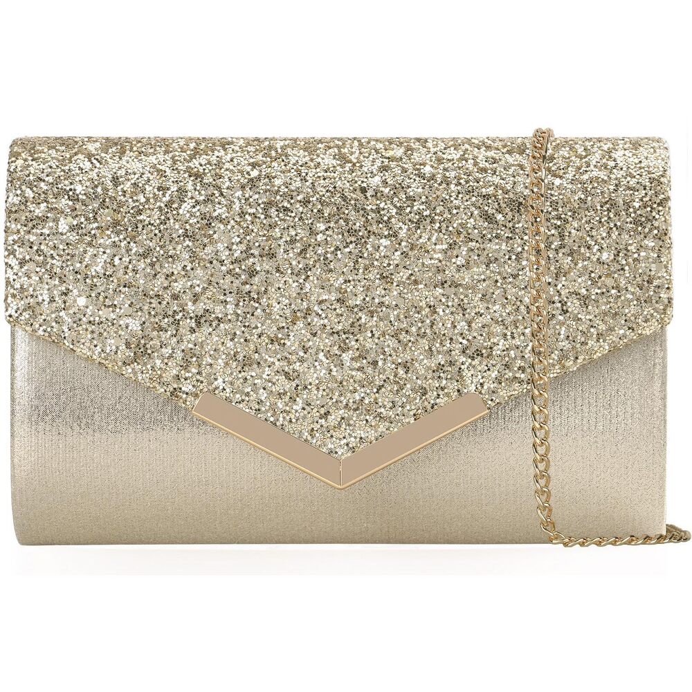 1693 Glitter Clutch Purse - Sparkly Evening Bag Envelope Handbags